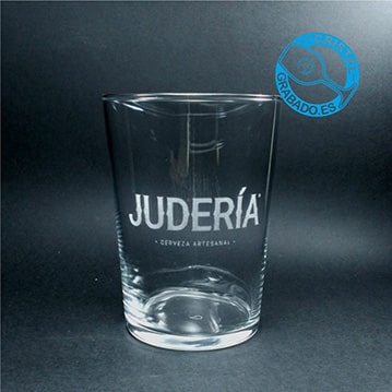 Vaso de sidra personalizado con logotipo cerveza artesana